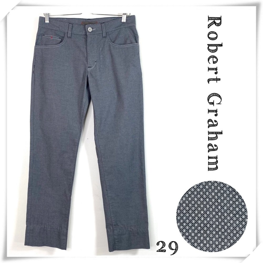 Robert Graham Perfect Fit 5- Pockets Pants in Gray Dots Size 29